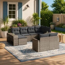 Confidently Stylish 10-Piece Outdoor Sectional Sofa Set