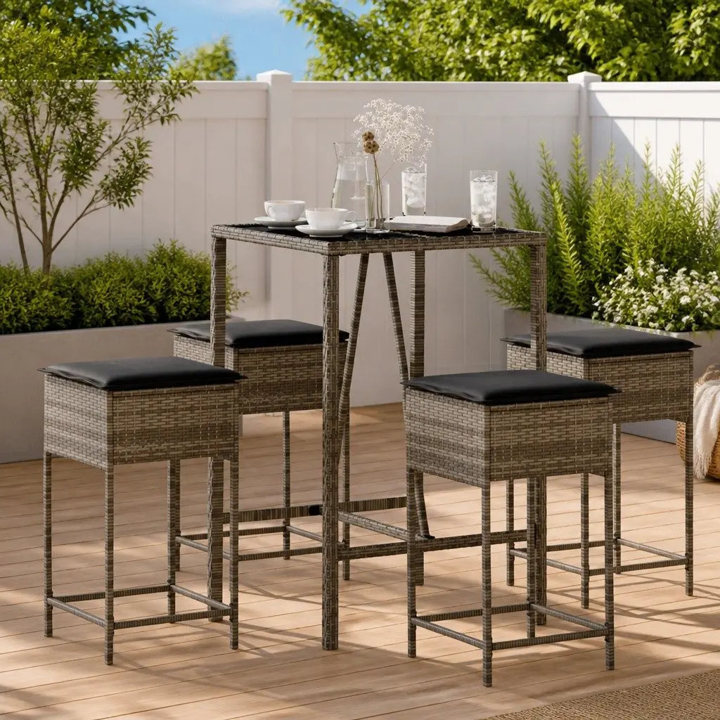 5-Piece Garden Bar Set for Outdoor Spaces