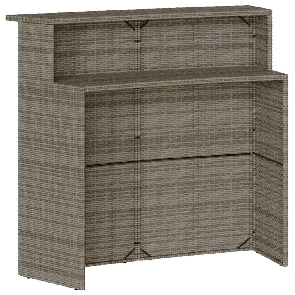 3-Piece Outdoor Garden Bar Set in Grey