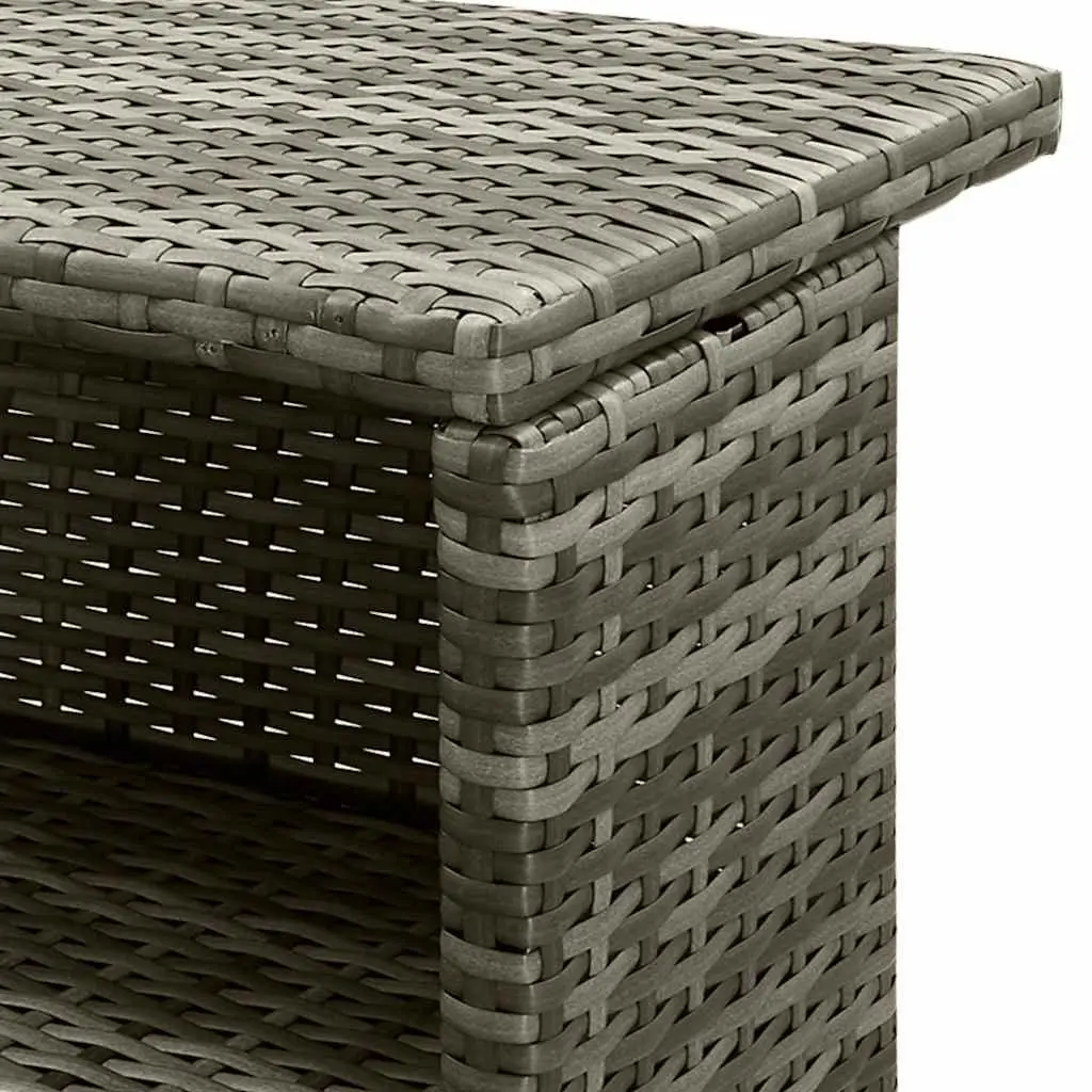 3-Piece Outdoor Garden Bar Set in Grey