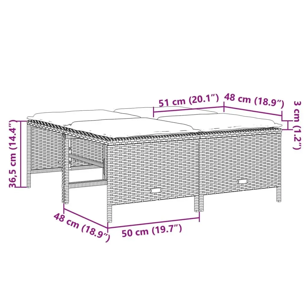 Garden Sofa Set Grey 5 Piece Outdoor Furniture Poly Rattan with Cushions