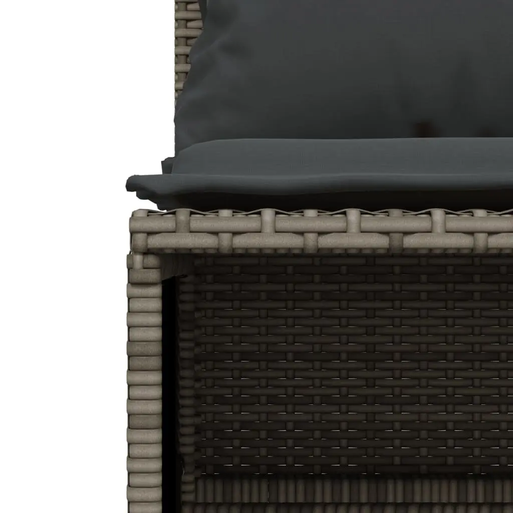 5 Piece Grey Outdoor Sofa Set with Cushions