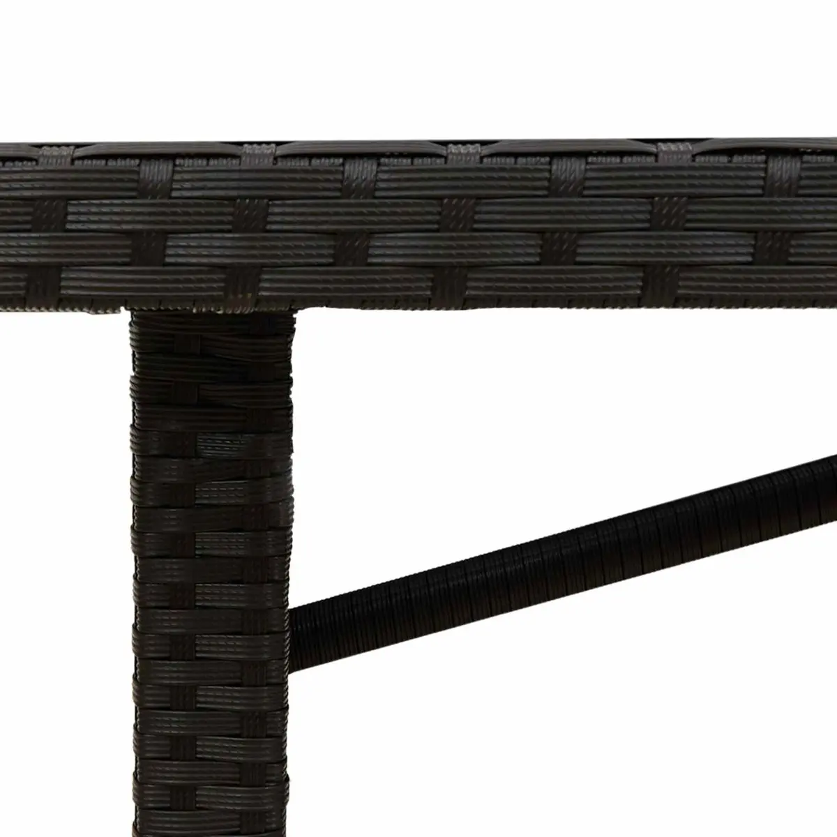 Garden Dining Set 9 Pieces Outdoor Furniture Black Poly Rattan Table Chairs