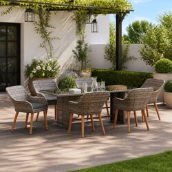 Compact 7-Piece Garden Dining Set for Outdoor Comfort