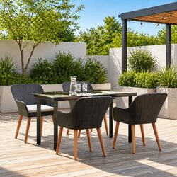 Concise 5-Piece Garden Dining Set for Outdoor Use