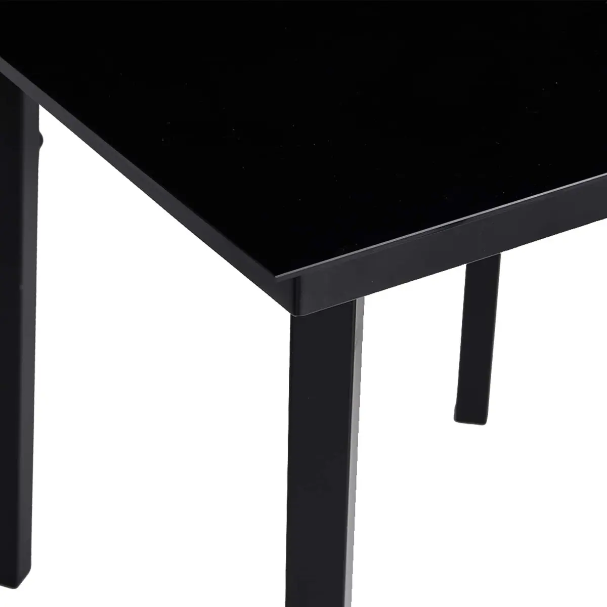 Garden Dining Set Black 5 Pieces Poly Rattan Patio Furniture Outdoor Table