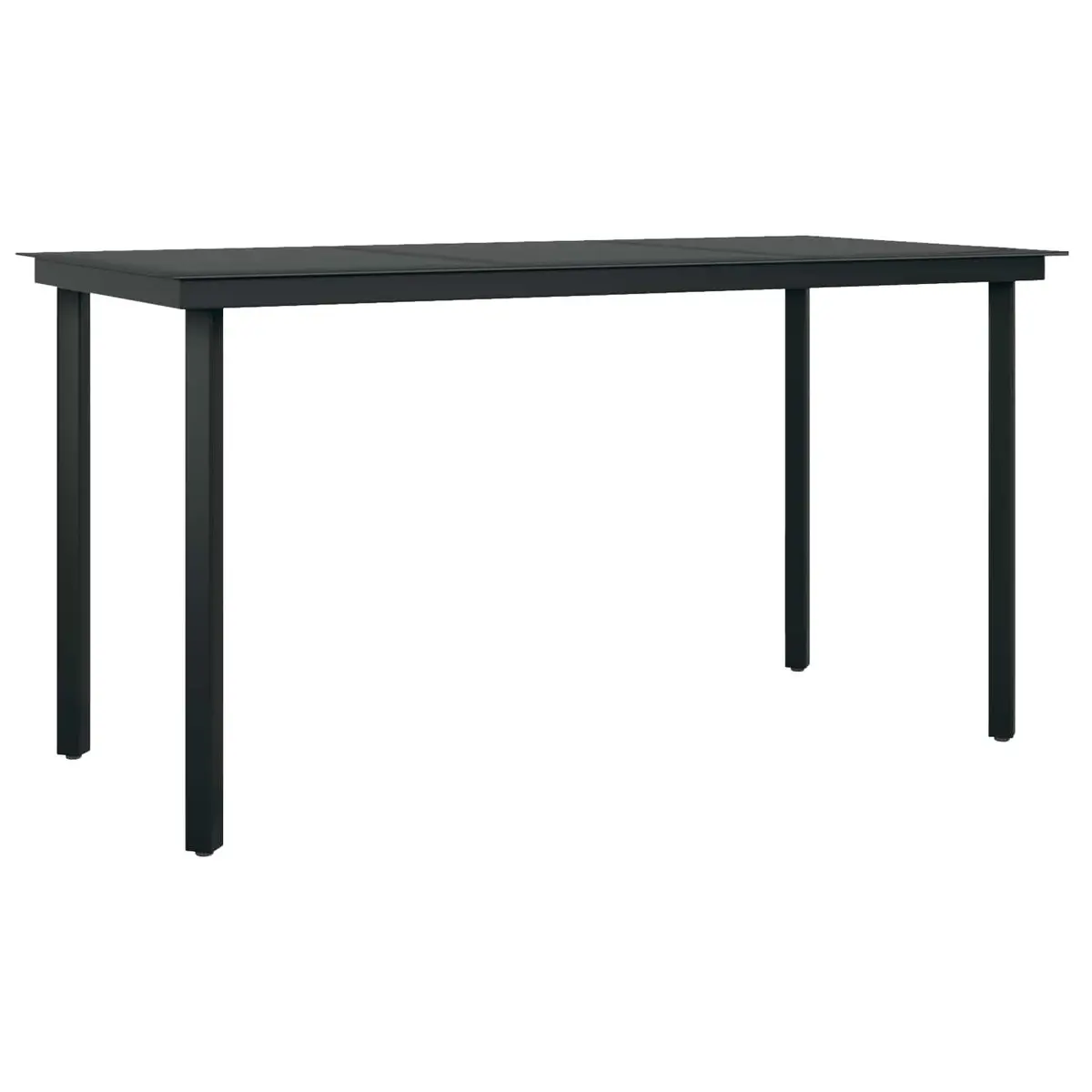 Garden Dining Set Black 5 Pieces Poly Rattan Patio Furniture Outdoor Table