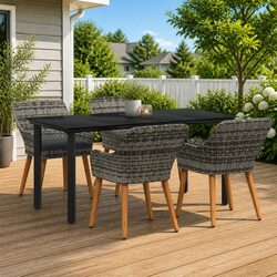 Compact and Stylish 5-Piece Garden Dining Set