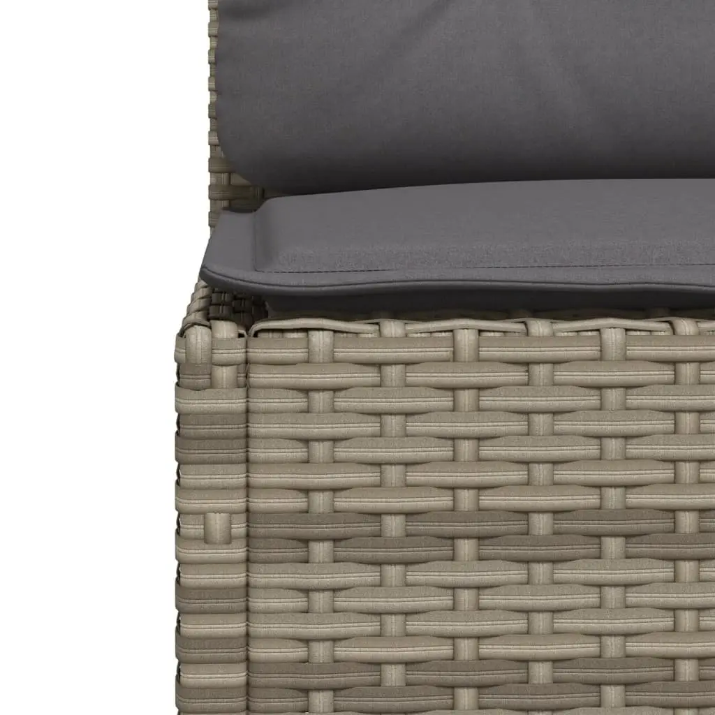 Garden Sofa Set 7 Piece Grey Outdoor Furniture with Cushions Modular Patio