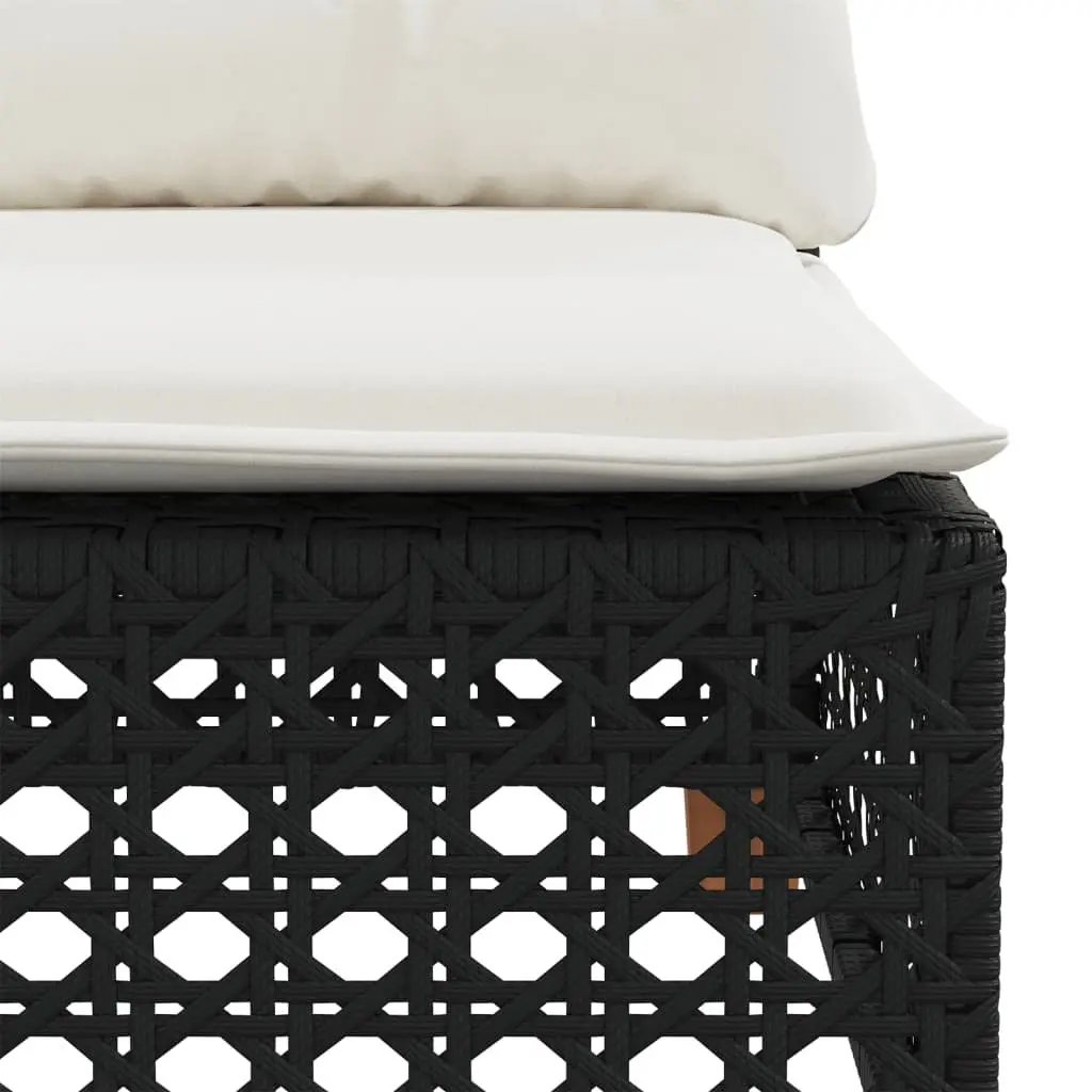 Black Garden Sofa Set with Cushions