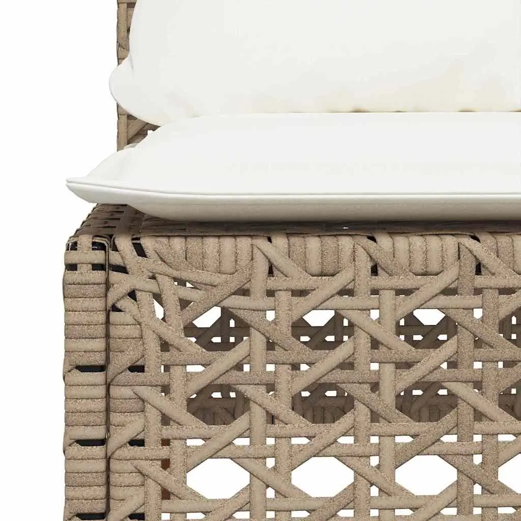 Garden Sofa Set 5 Piece Outdoor Furniture Patio Lounge Seating Beige Cushions