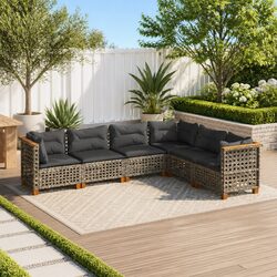 Compact and Stylish 6 Piece Garden Sofa Set