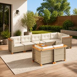 Compact and Stylish 9 Piece Outdoor Sofa Set