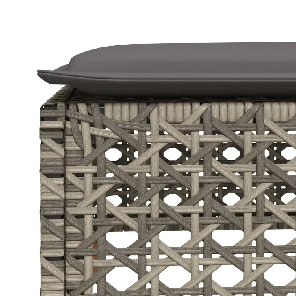 7 Piece Garden Sofa Set with Cushions Grey Outdoor Furniture Patio Lounge