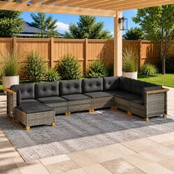 Compact and Comfortable 8-Piece Outdoor Sofa Set