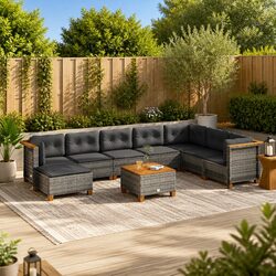 9 Piece Garden Sofa Set: Quality Outdoor Comfort