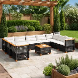 Compact and Stylish 10 Piece Outdoor Sofa Set