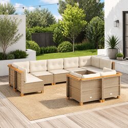 Compact and Durable 9 Piece Outdoor Sofa Set