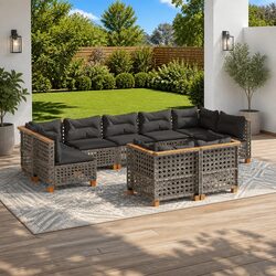 9-Piece Outdoor Garden Sofa Set for Stylish Relaxation