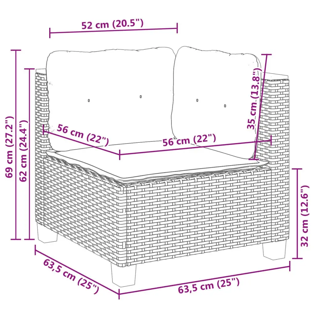 Garden Sofa Set 10 Piece Outdoor Furniture Grey Poly Rattan Patio Seating