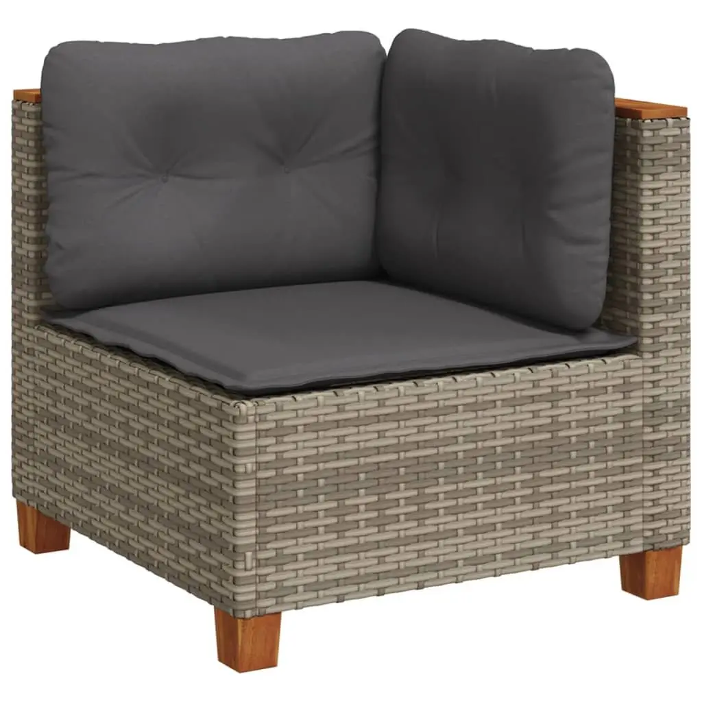 Garden Sofa Set 10 Piece Outdoor Furniture Grey Poly Rattan Patio Lounge
