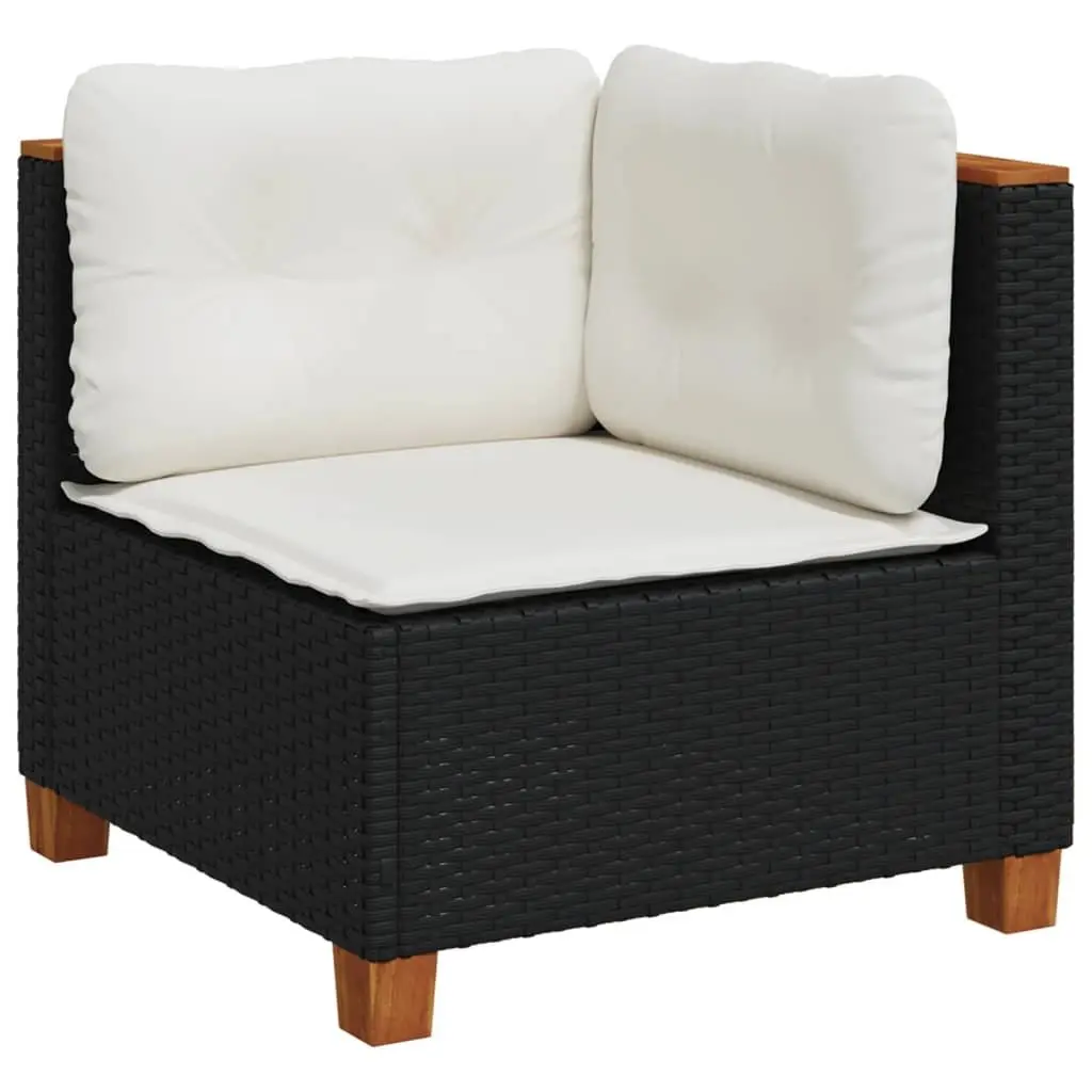 10 Piece Garden Sofa Set Black Modular Outdoor Furniture