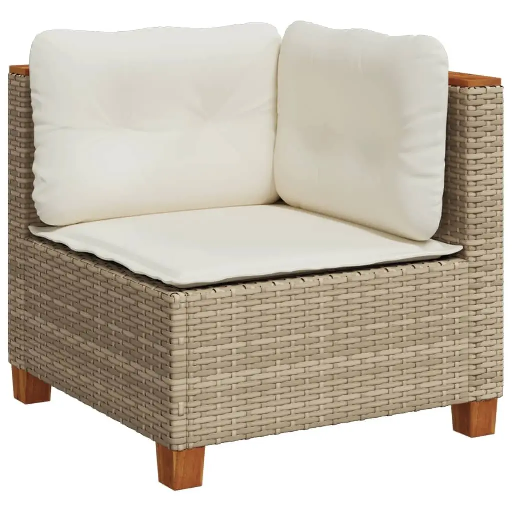 Garden Sofa Set 10 Piece Outdoor Furniture Patio Seating Beige with Cushions