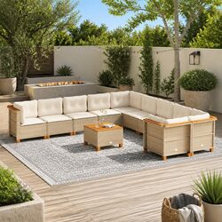 A Friendly 11-Piece Garden Sofa Set for Outdoor Relaxation