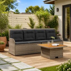 Stylish 3 Piece Grey Lounge Set for Your Outdoor Retreat