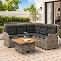 4 Piece Garden Lounge Set, Simple and Effective