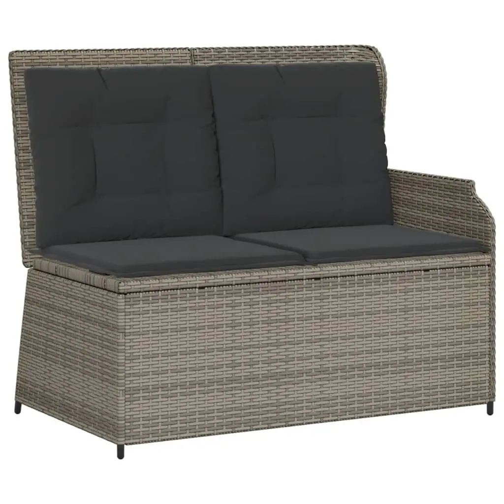 Garden Lounge Set 7 Pieces Grey Poly Rattan Outdoor Furniture Patio with