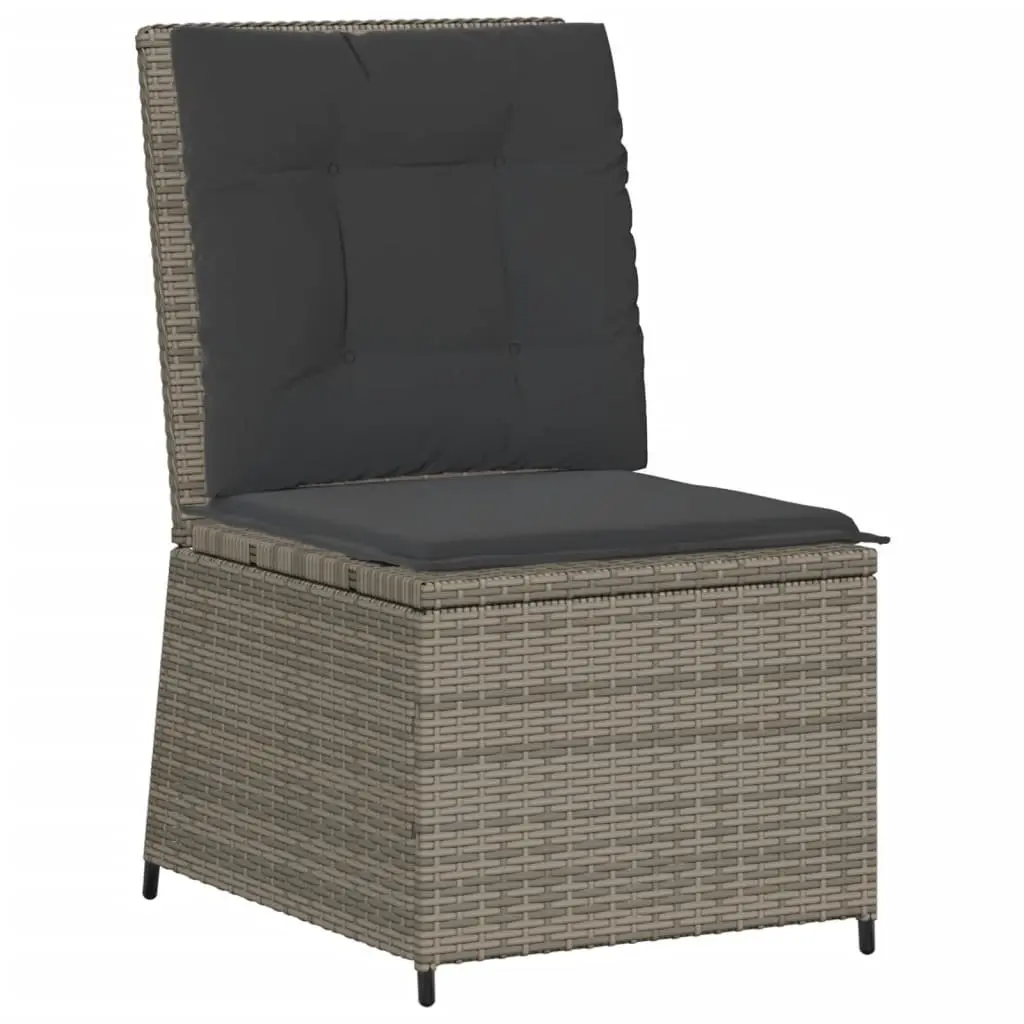 Garden Lounge Set 7 Pieces Grey Poly Rattan Outdoor Furniture Patio with