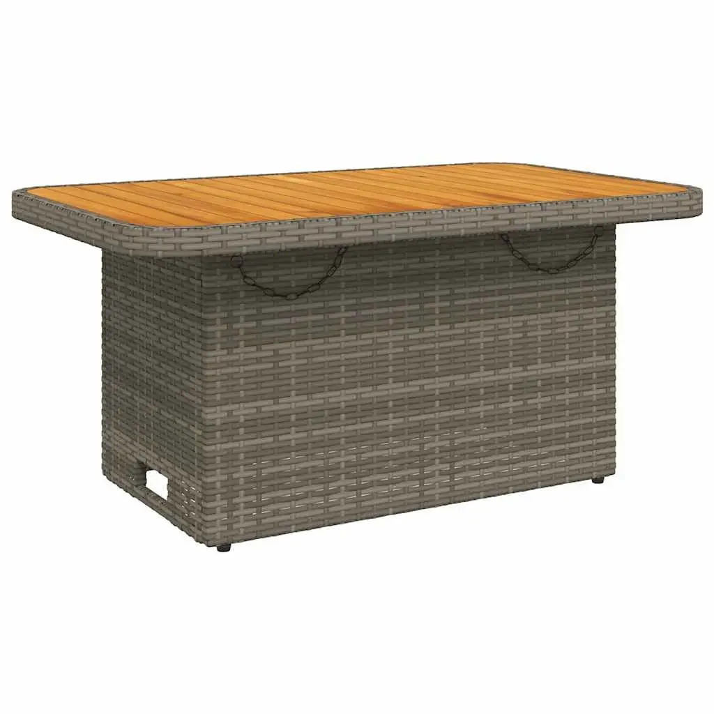 Garden Lounge Set Grey 3 Piece Outdoor Furniture Adjustable Backrest Removable Cushion Covers