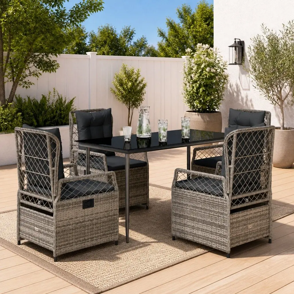 5 Piece Outdoor Dining Set with Easy Maintenance