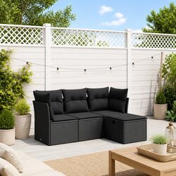 Compact 4-Piece Garden Sofa Set for Your Outdoor Area