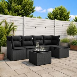 Compact 6-Piece Garden Sofa Set for Outdoor Comfort