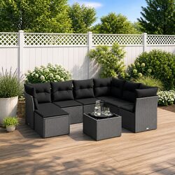 Compact and Comfortable 8 Piece Garden Sofa Set