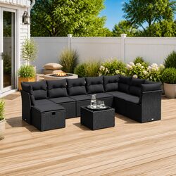 Compact 9 Piece Garden Sofa Set - Quality Outdoor Furniture