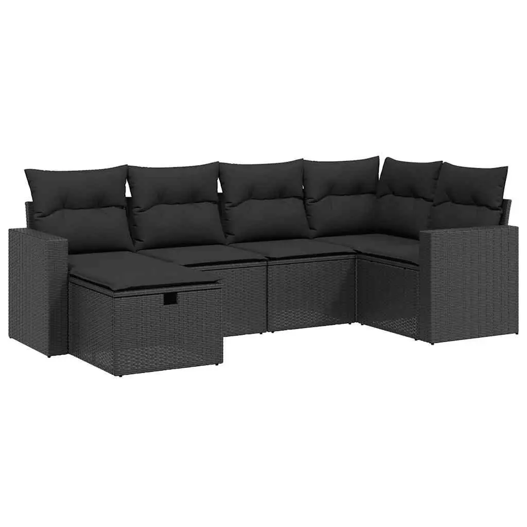 6 Piece Garden Sofa Set with Cushions for Outdoor Relaxation