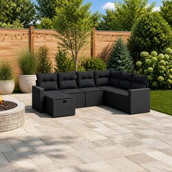7 Piece Garden Sofa Set with Cushions - Built to Last
