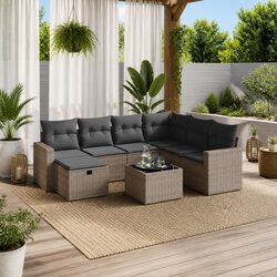 Compact 8-Piece Garden Sofa Set with Quality Build