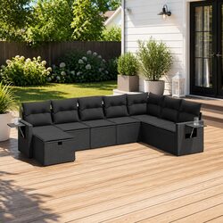 Compact and Elegant 8-Piece Garden Sofa Set