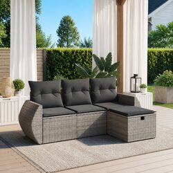 Compact 4 Piece Garden Sofa Set for Outdoor Relaxation