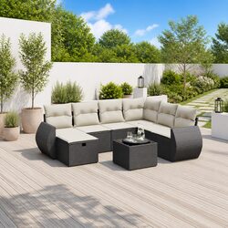 Concise 8 Piece Outdoor Sofa Set Overview