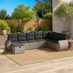 8-Piece Outdoor Garden Sofa Set with Cushions