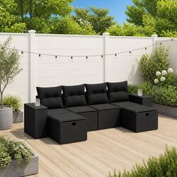Stylish Black Garden Sofa Set for Your Outdoor Retreat