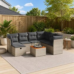 Compact 8-Piece Garden Sofa Set for Your Patio