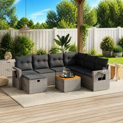8 Piece Garden Sofa Set for Outdoor Use