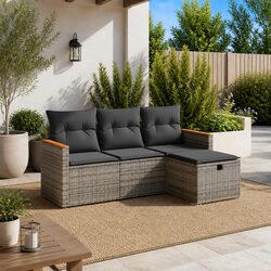 4 Piece Outdoor Sofa Set for Garden Relaxation