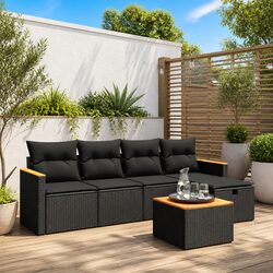 Concise 6-Piece Outdoor Sofa Set: Quality and Comfort